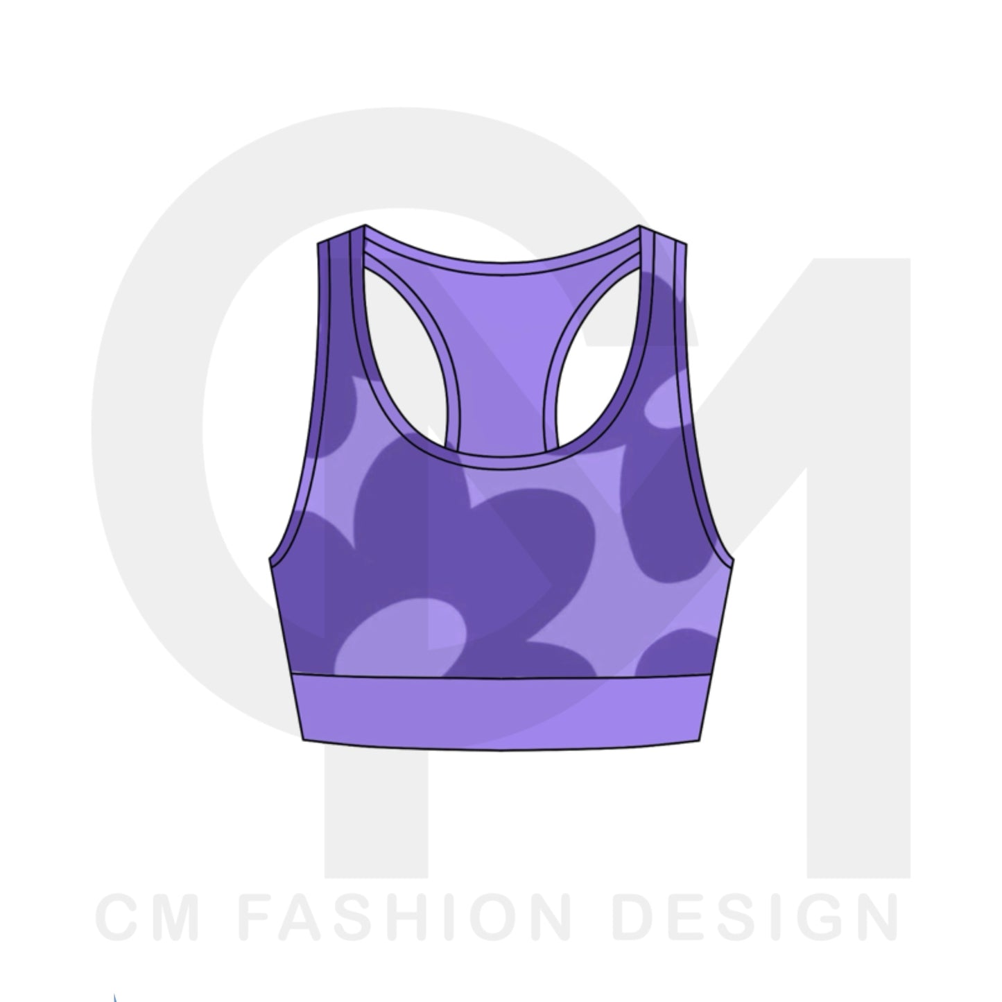 Women’s sport top clothing mock-up
