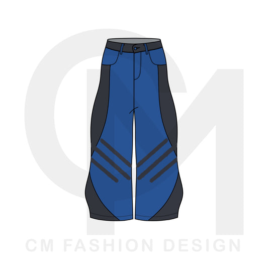Baggy jeans clothing mock-up 