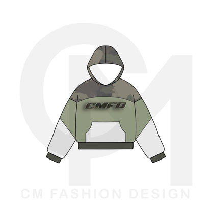 Cropped hoodie mockup