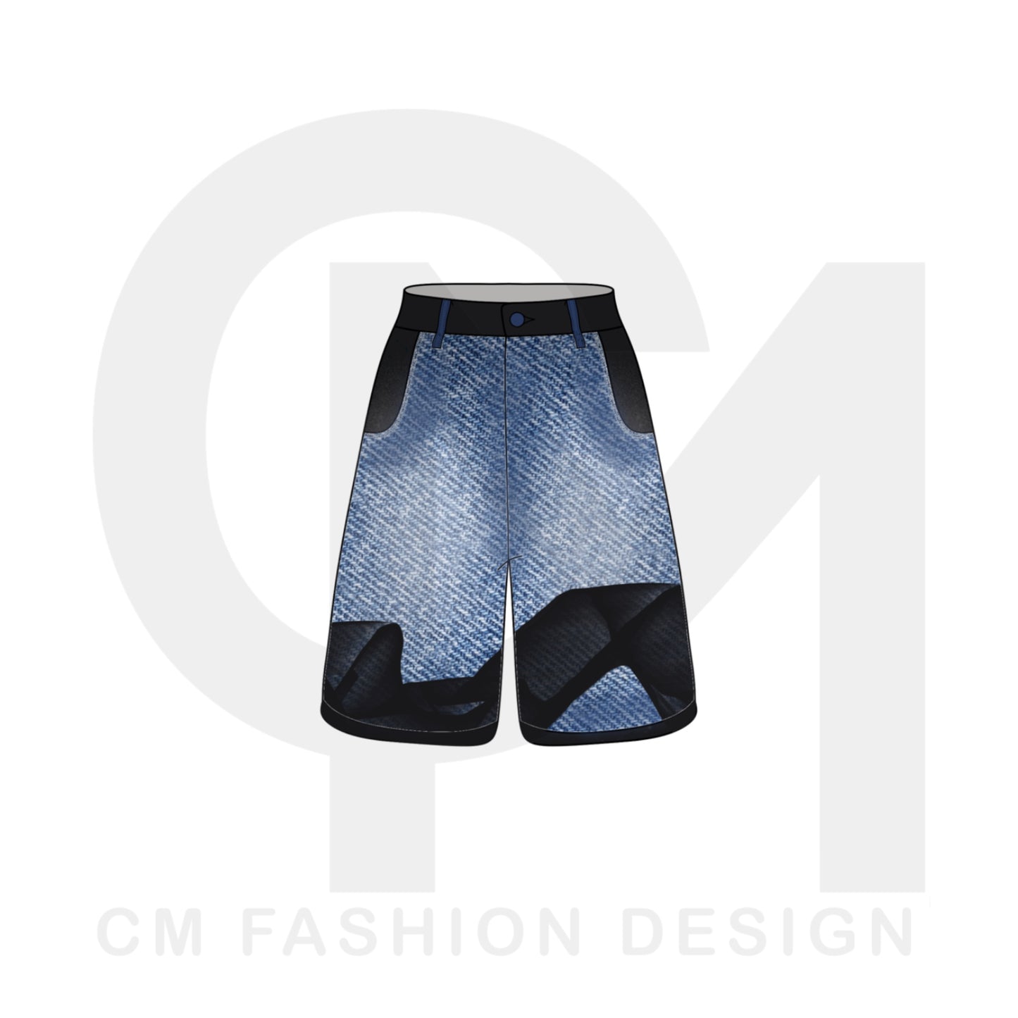 Three quarter shorts clothing mock-up 