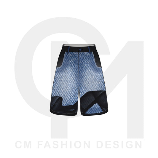 Three quarter shorts clothing mock-up 