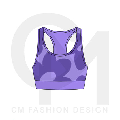 Women’s sport top clothing mock-up 