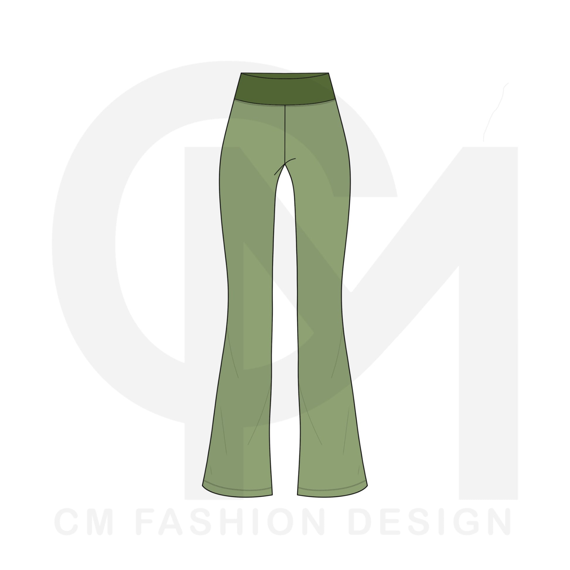 Women’s flare legging mock-up 
