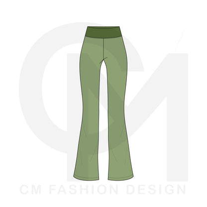 Women’s flare legging mock-up 