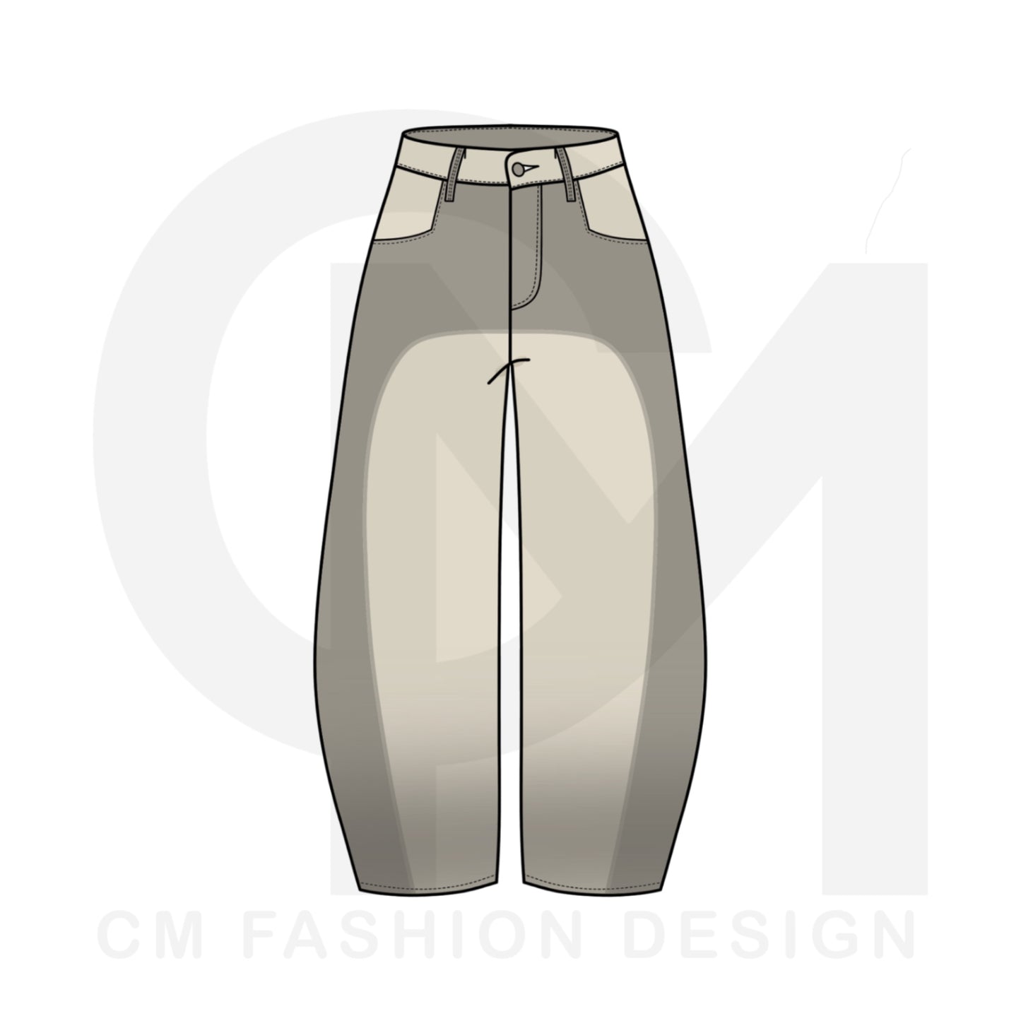 Oversized jeans mock-up 