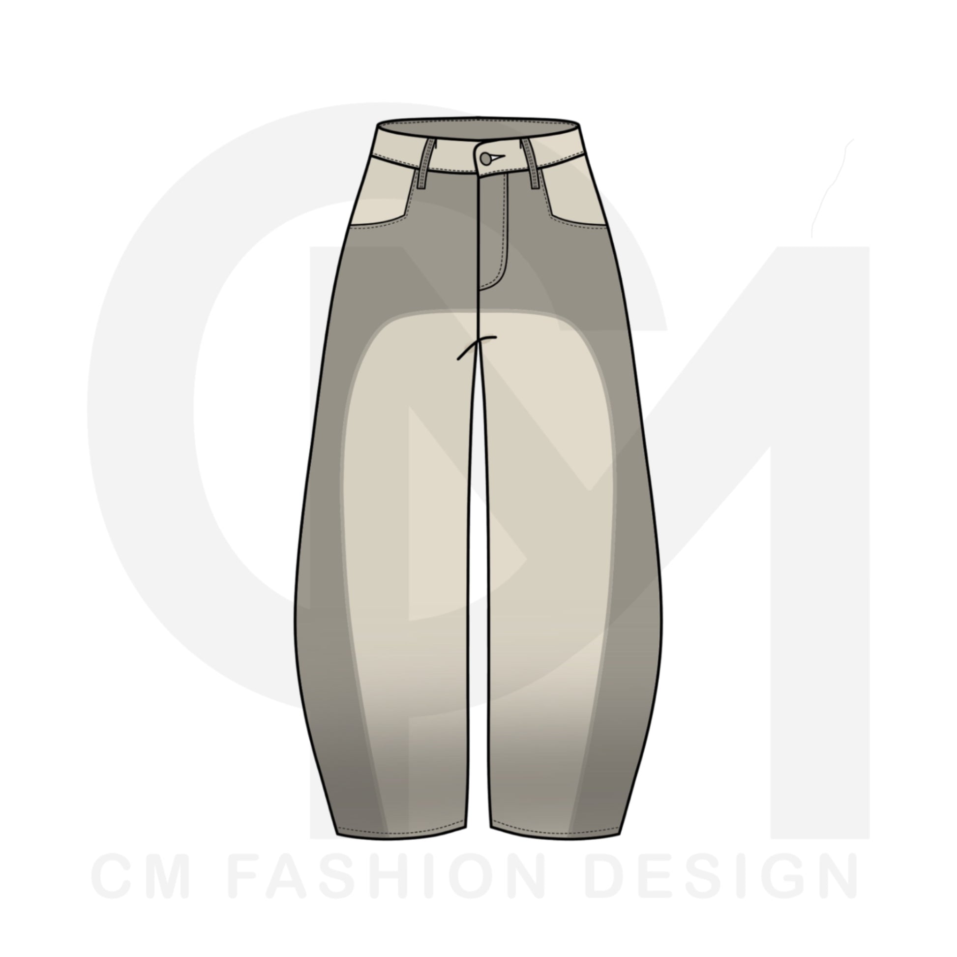 Oversized jeans mock-up 