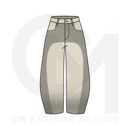 Oversized jeans mock-up 