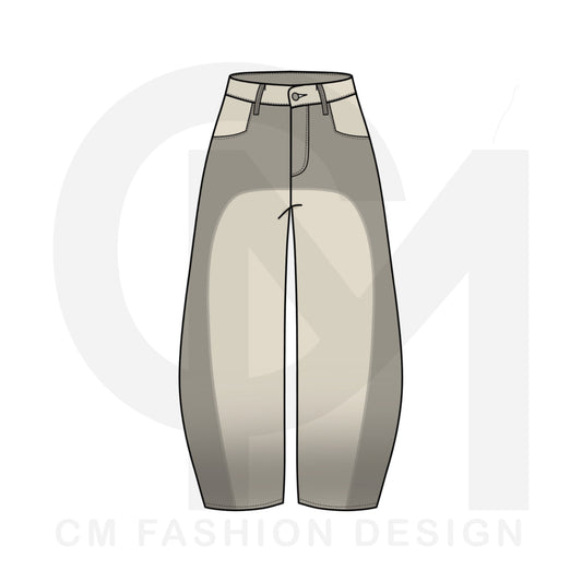 Oversized jeans mock-up 