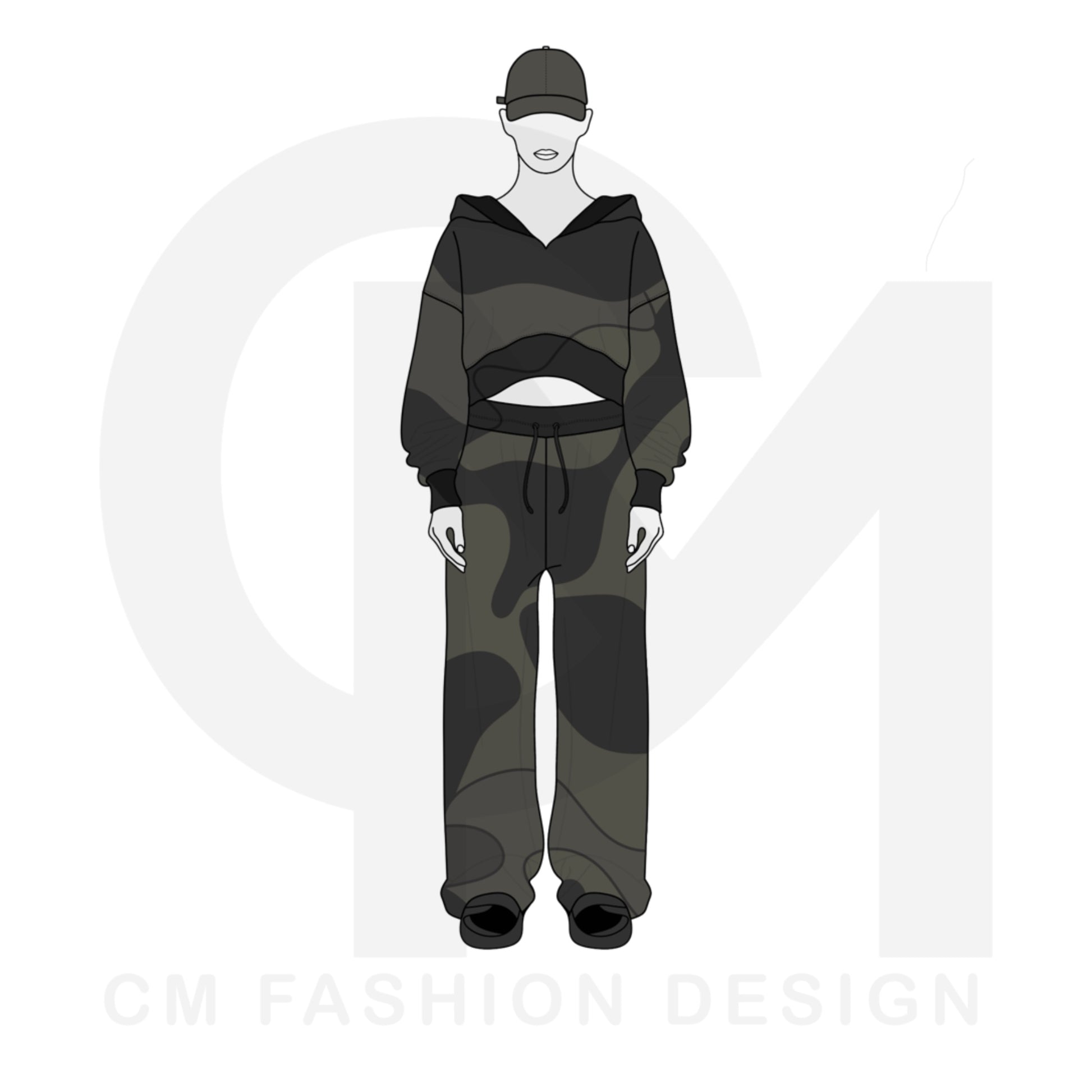 Women’s tracksuit illustration 