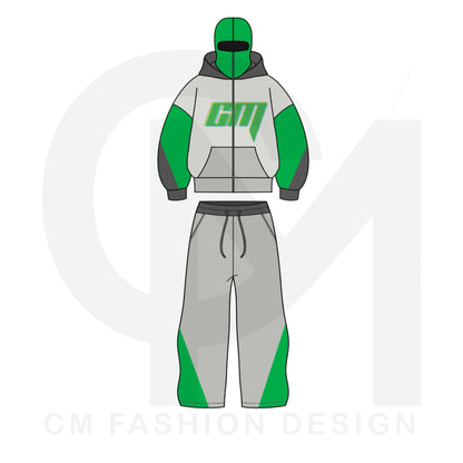 Balaclava tracksuit mock-up 