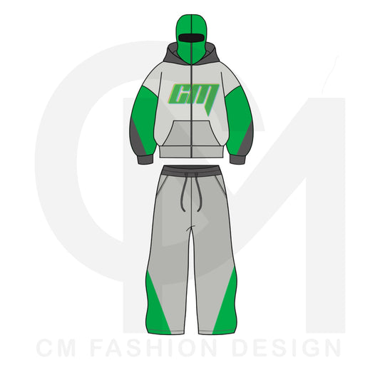 Balaclava tracksuit mock-up 