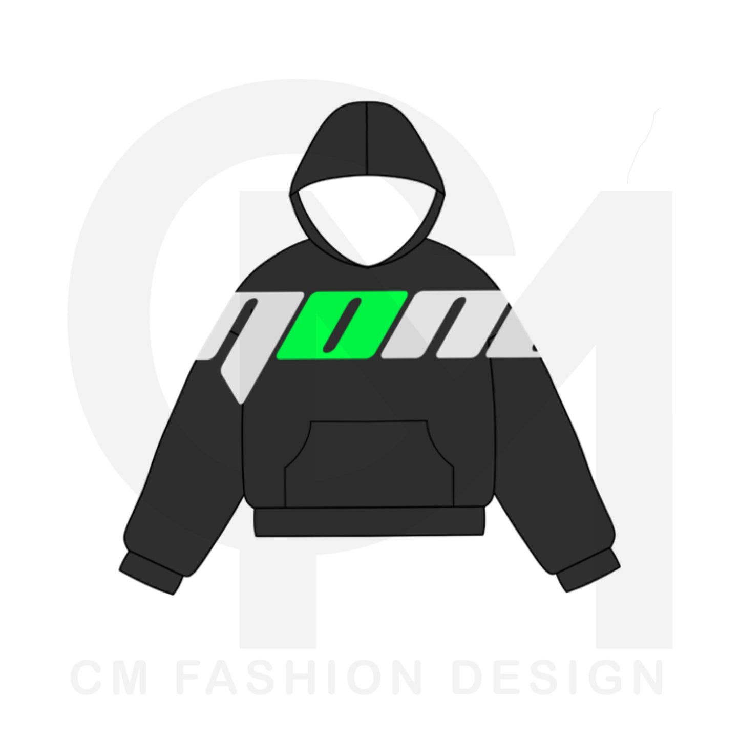 Crop hoodie mock-up 