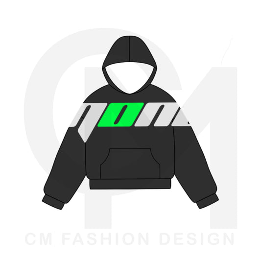 Crop hoodie mock-up 