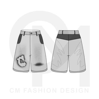 Three Quarter Shorts Mock-up