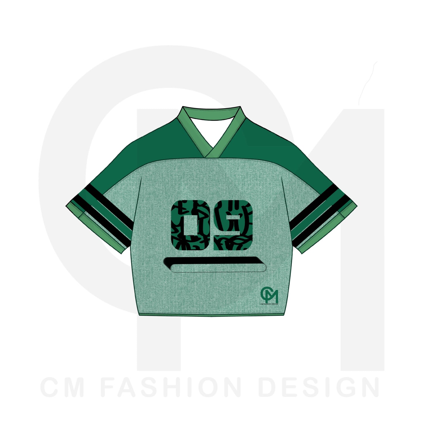 Football jersey clothing mock-up design 