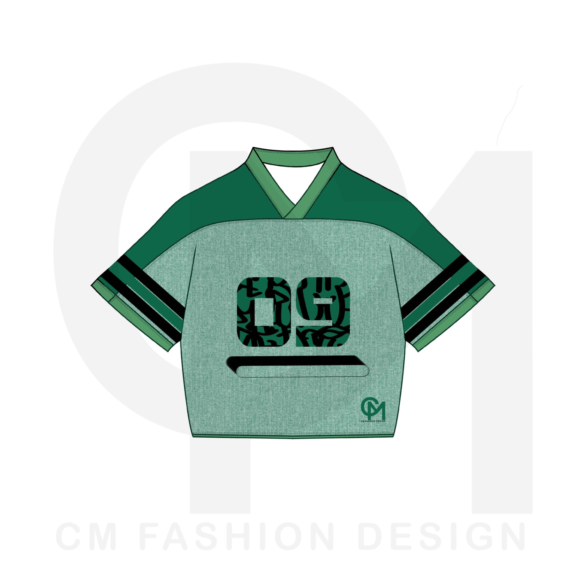 Football jersey clothing mock-up design 