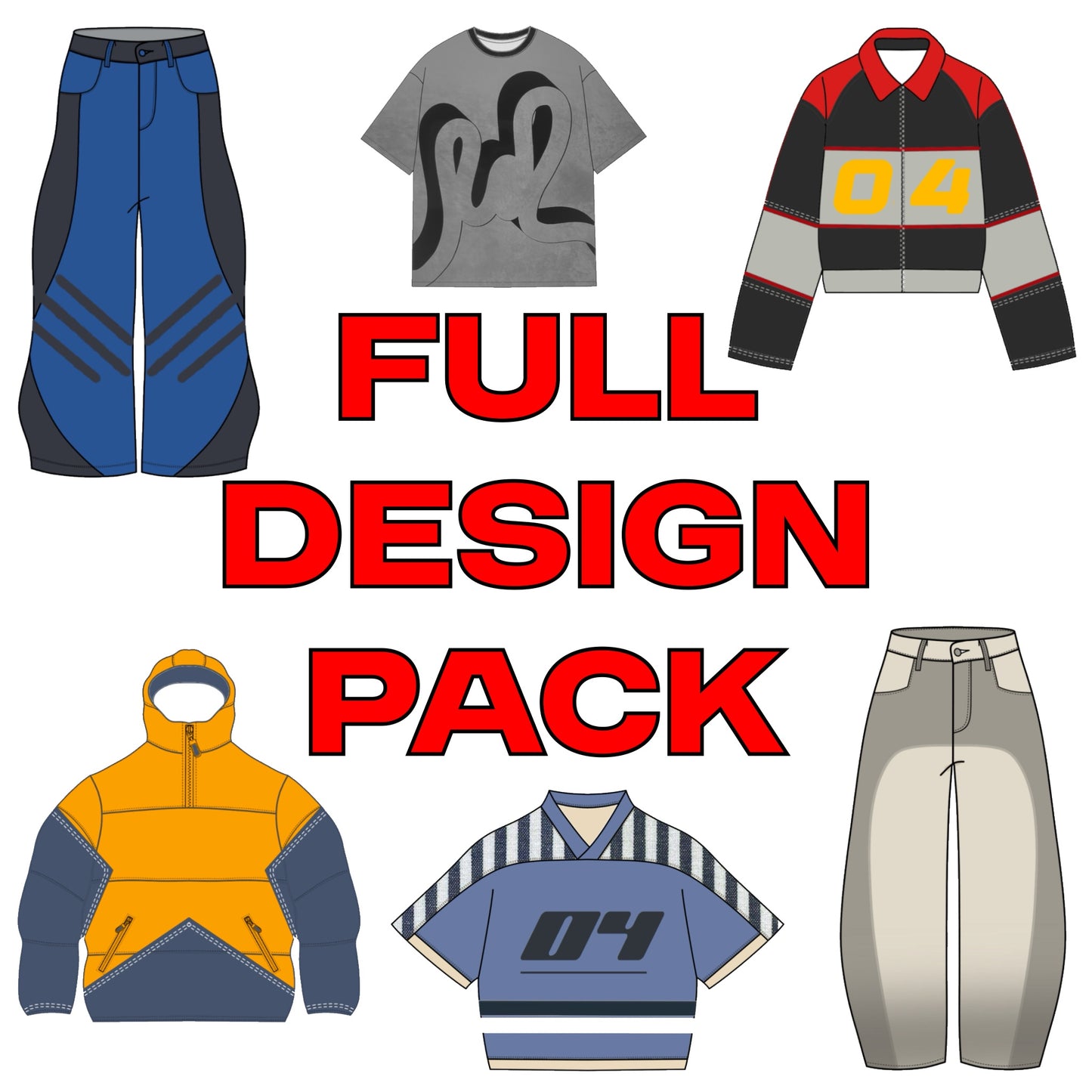 Full Design Pack - ALL Mock-ups Front & Back