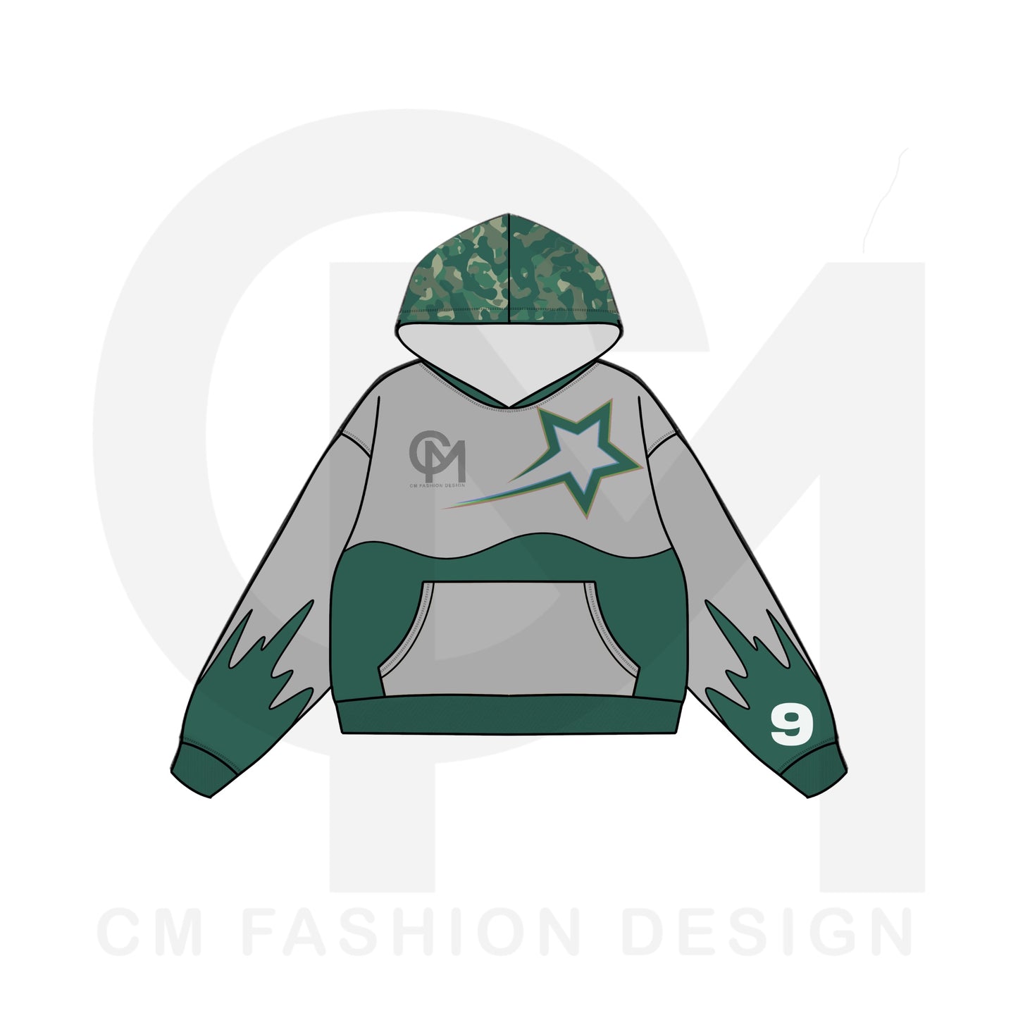 Crop hoodie mock-up 