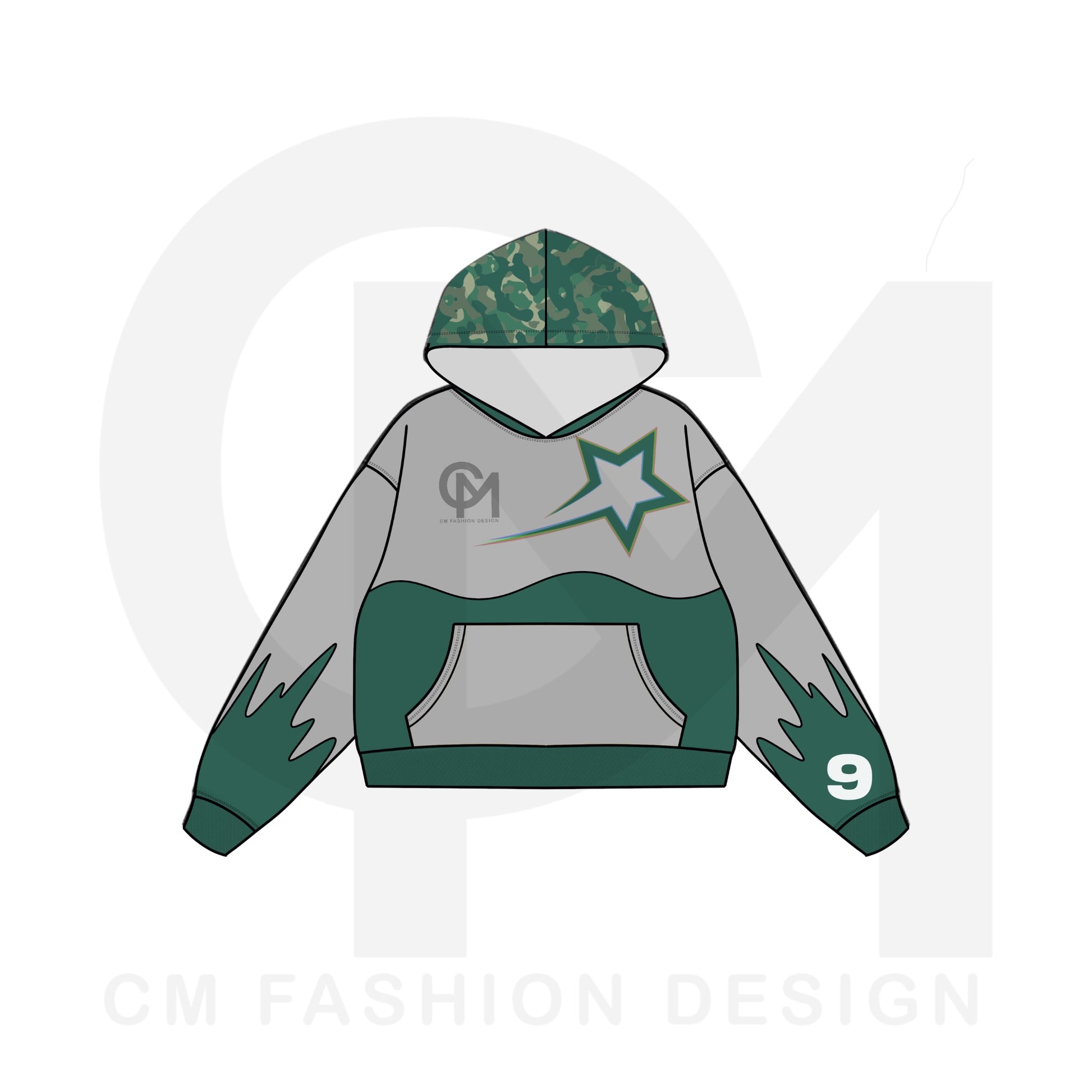 Crop hoodie mock-up 