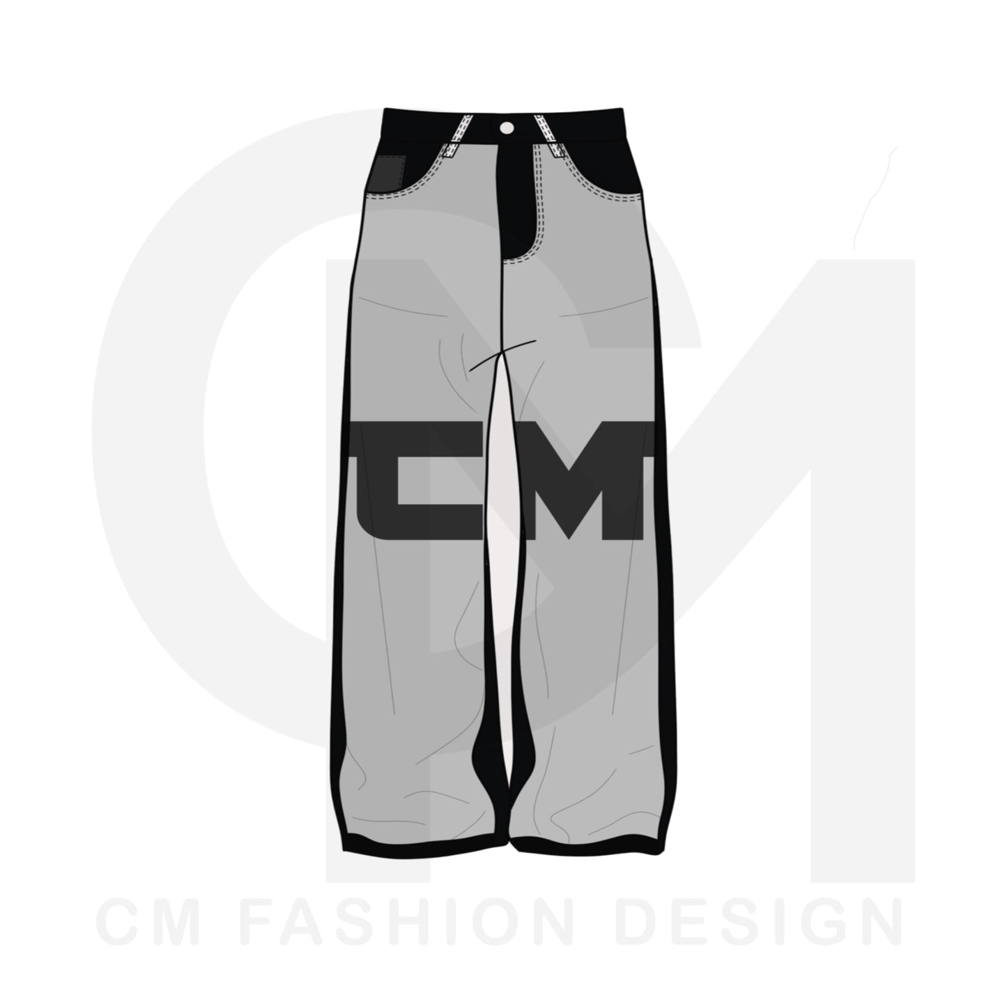 Baggy jeans mock-up 