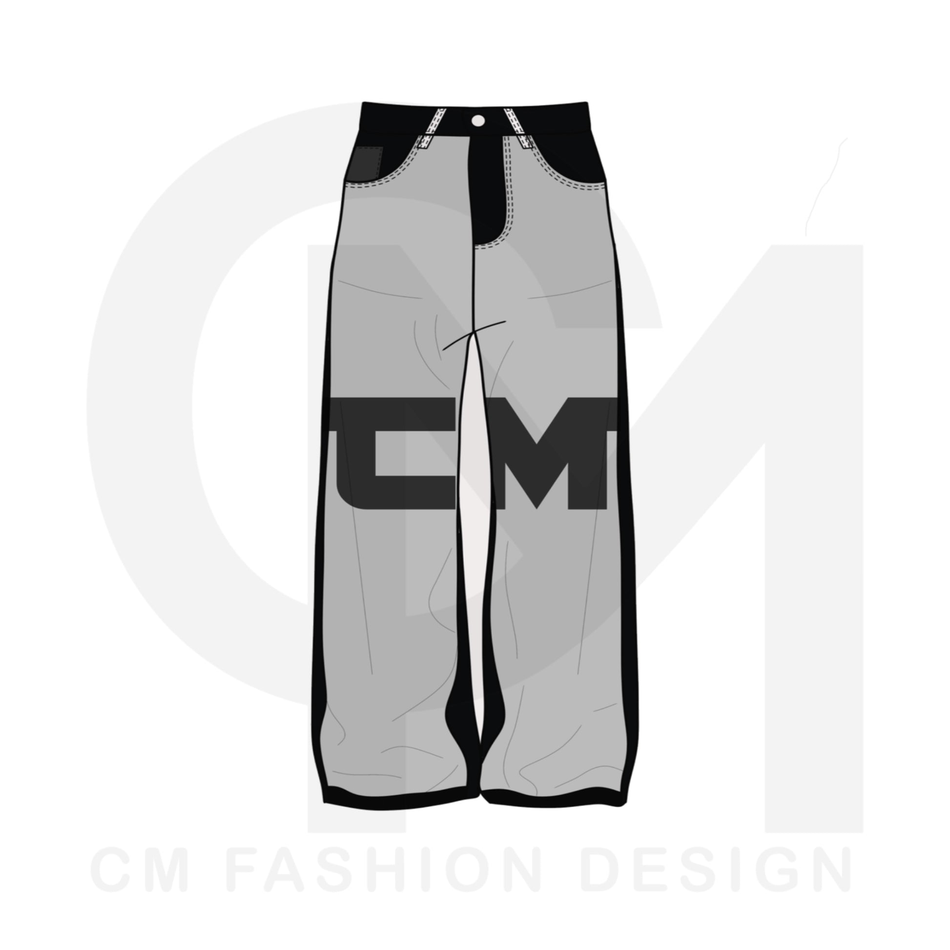 Baggy jeans mock-up 