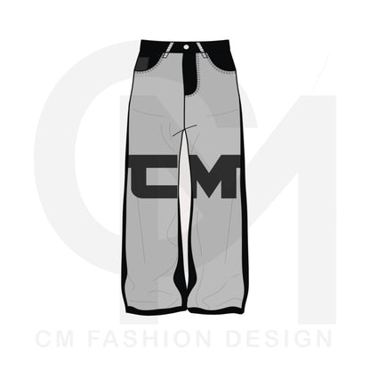 Baggy jeans mock-up 