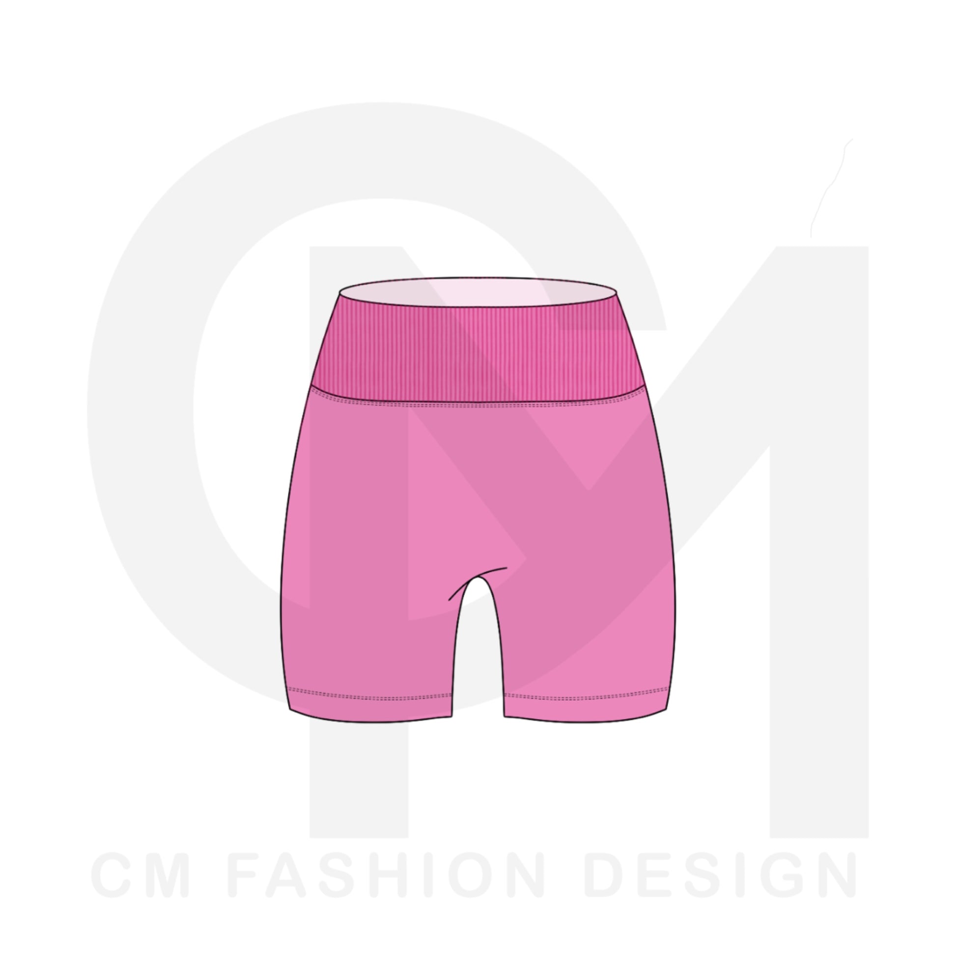 Women’s bike shorts mock-up 