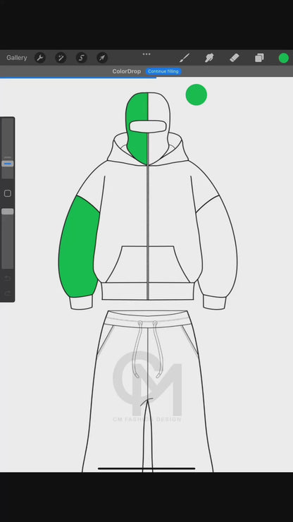 Balaclava tracksuit mock-up tutorial 