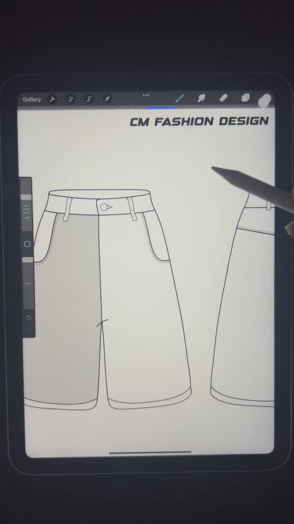 Three Quarter Shorts Mock-up