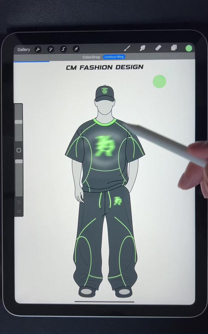 T-shirt and Sweatpants Mock-up + Front Illustration