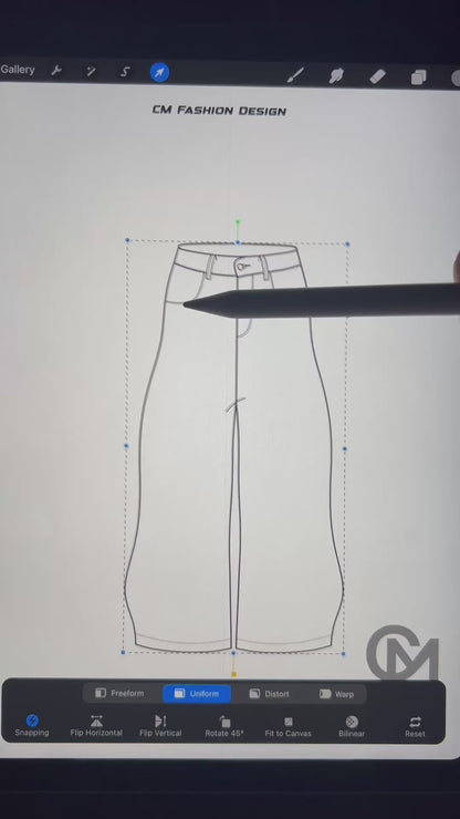 Baggy jeans clothing mock-up tutorial 