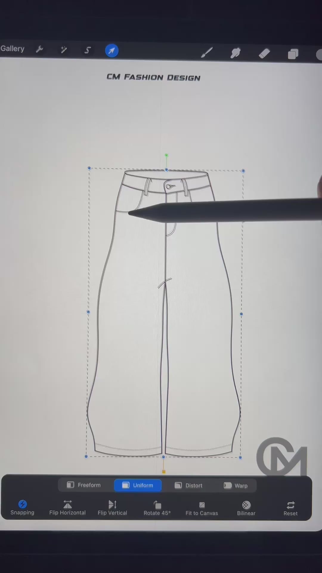 Baggy jeans clothing mock-up tutorial 